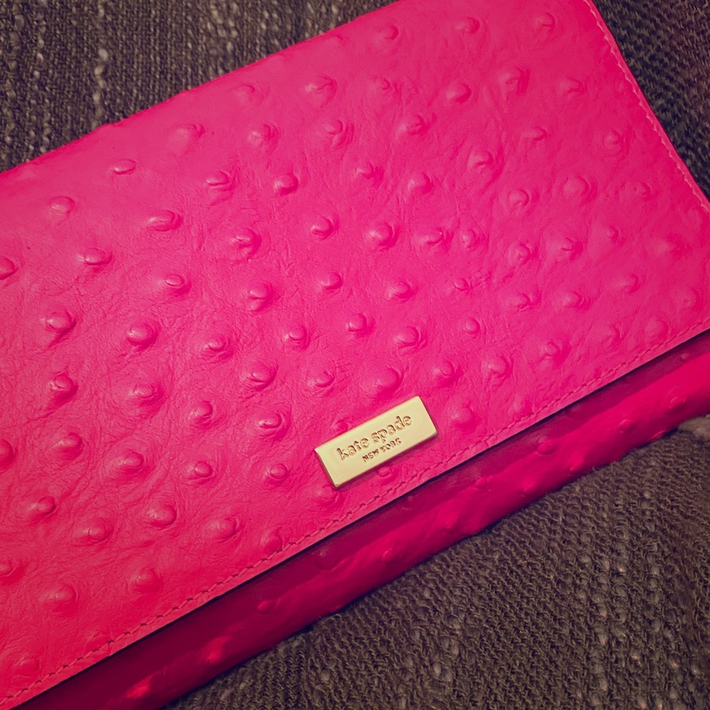 Kate Spade Phoenix Riverside Street ostrich wallet